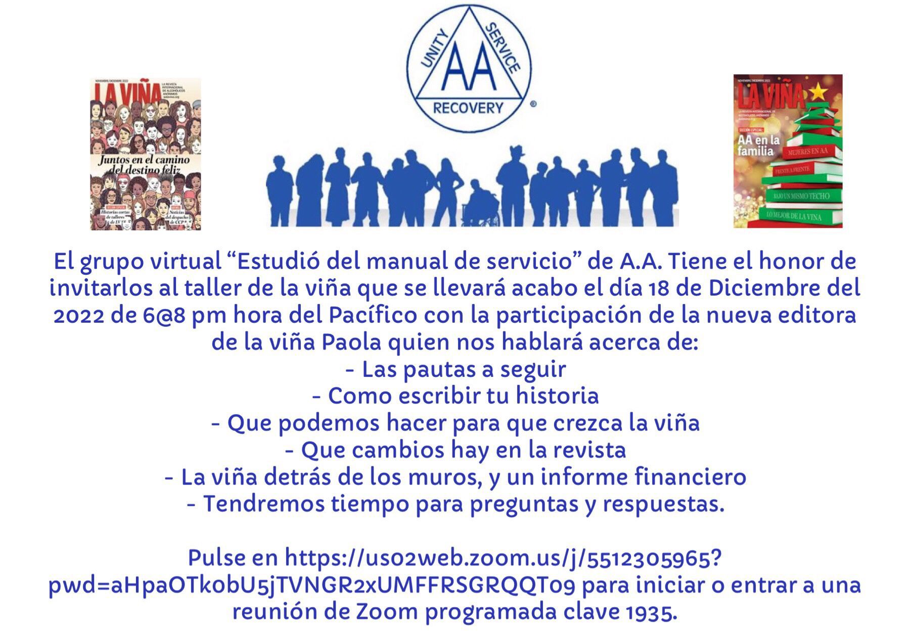 Taller de La Viña en el grupo "Estudio del manual de servicio"